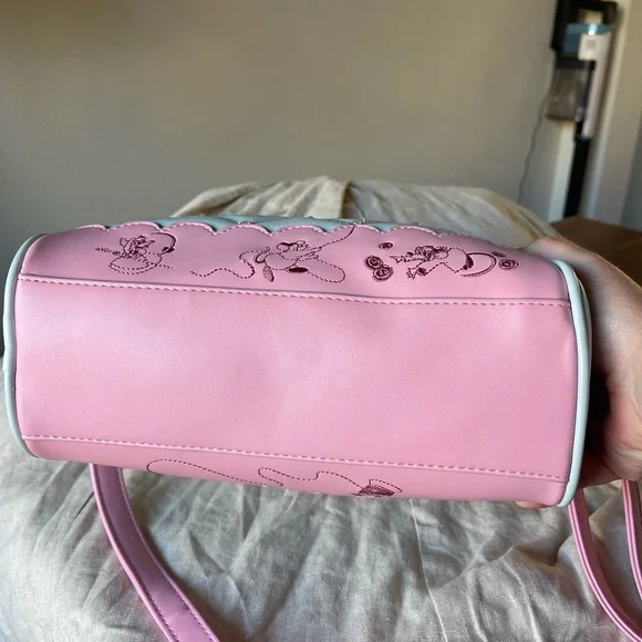 Loungefly Disney Cinderella 70th Anniversary Pearl Handle Crossbody! Never used! - Picture 13 of 16